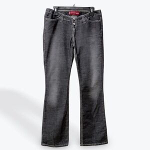 Y2K Levis Too Superlow Stretch Dark Wash Flare Jeans Low Rise Bootcut 520 9 JR M